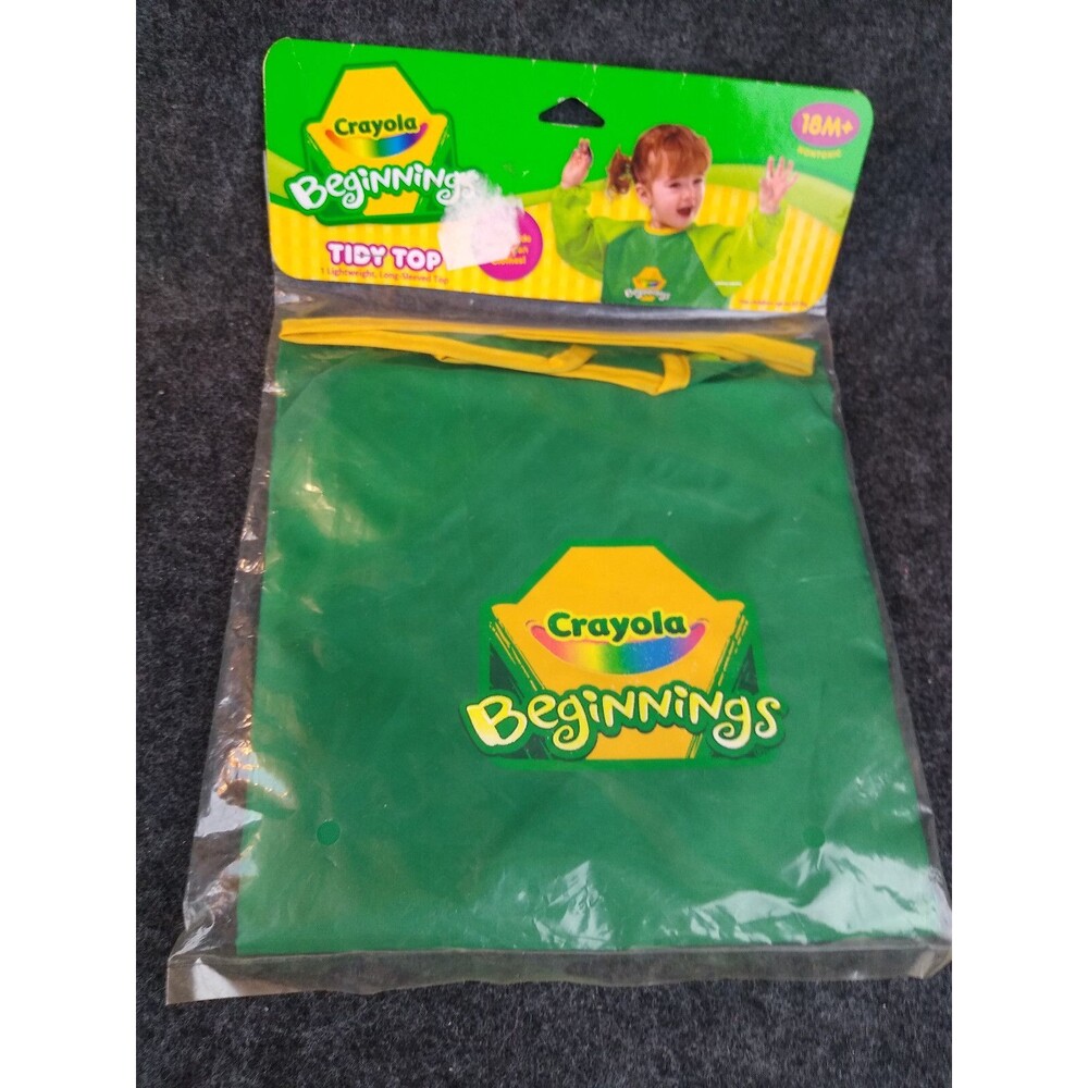 Kids Plastic Apron Protects Clothes Tidy Top Crayola Long Sleeve for Paint Etc